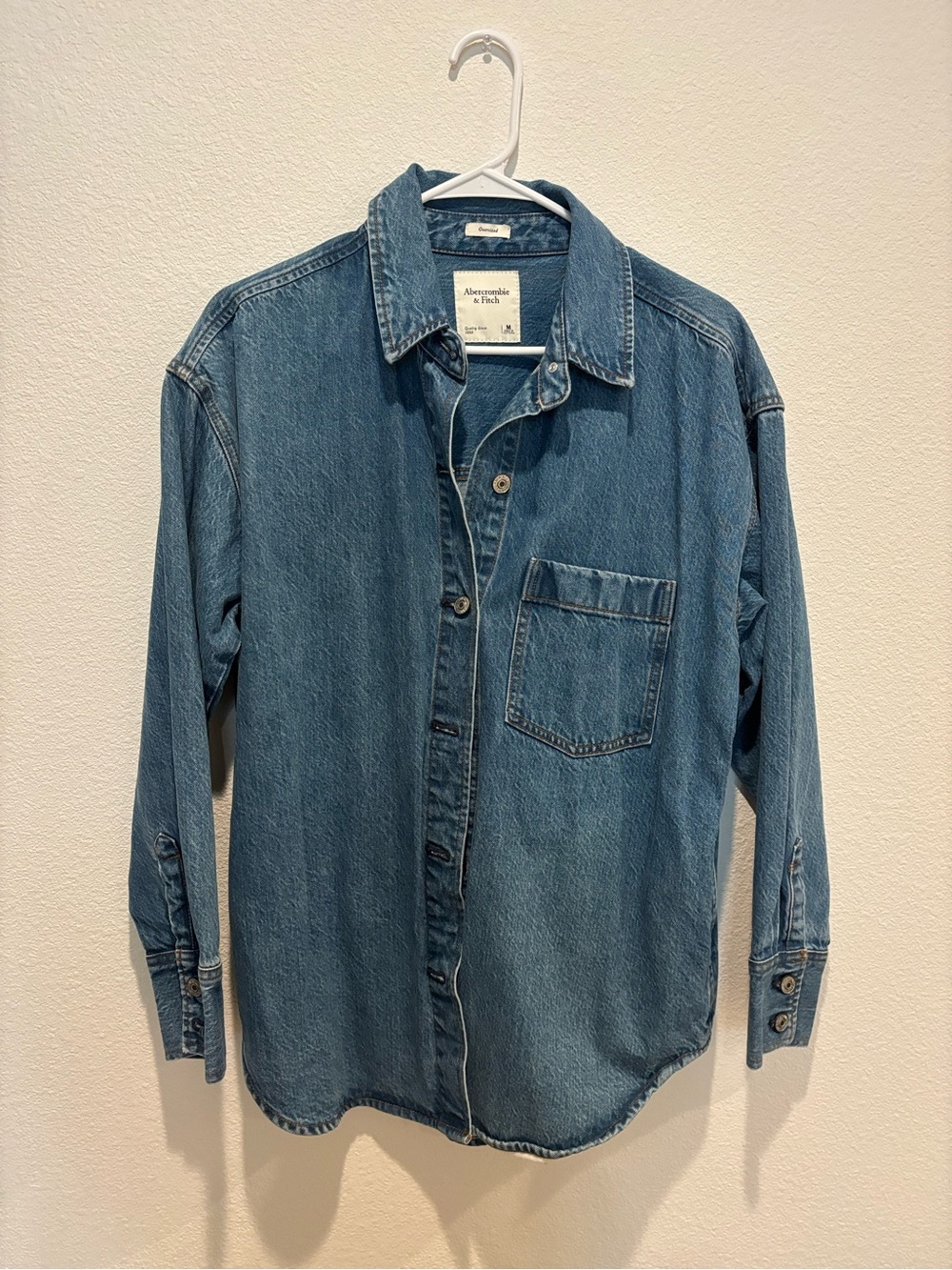 Abercrombie & Fitch Light Blue Denim Button-Down Shirt